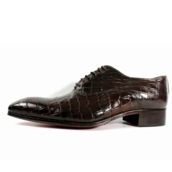 Victor Brown Crocodile Calfskin Oxford, Crocodile Printed Calfskin Oxford main image 4